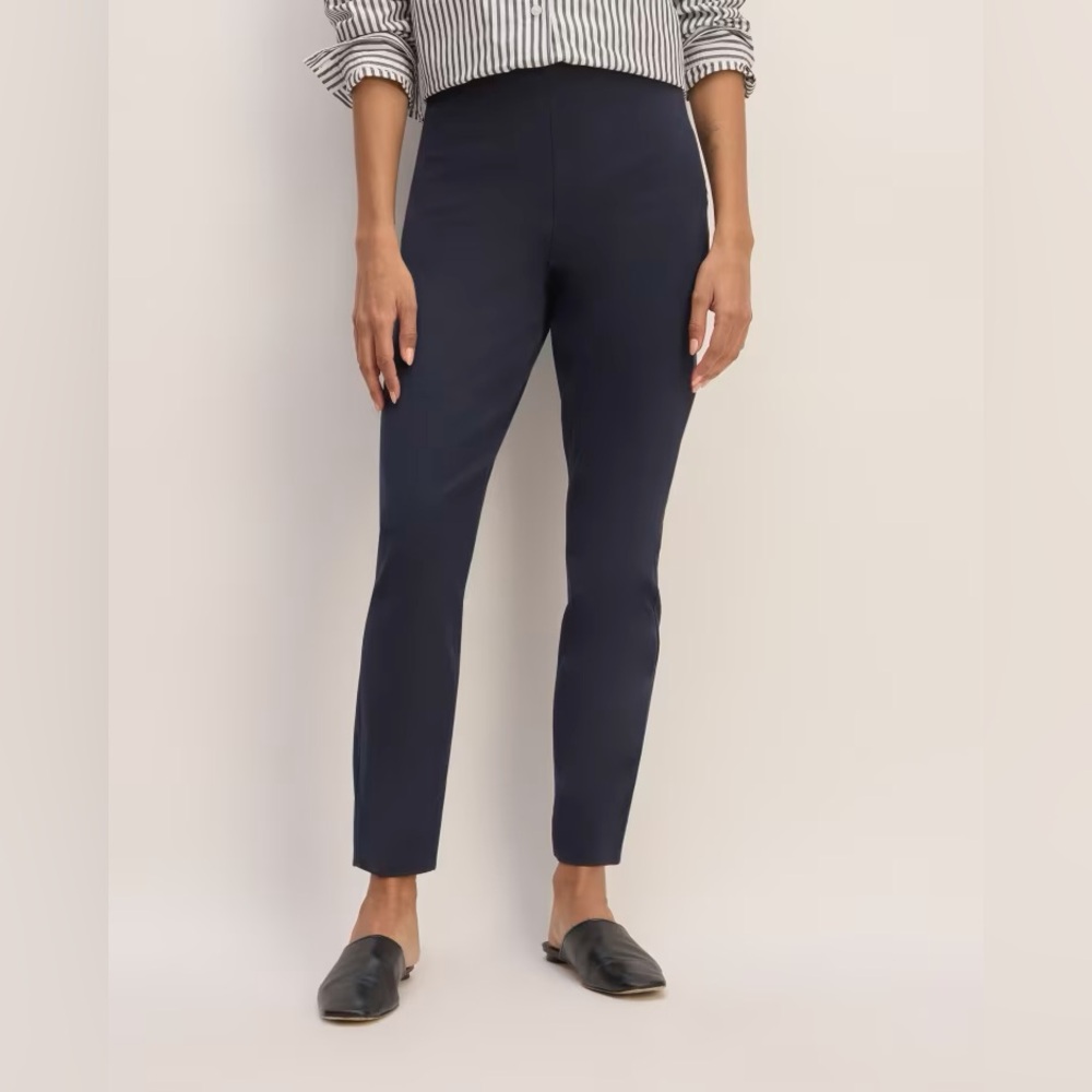 Everlane Navy Bistretch Side Zip Work Pants